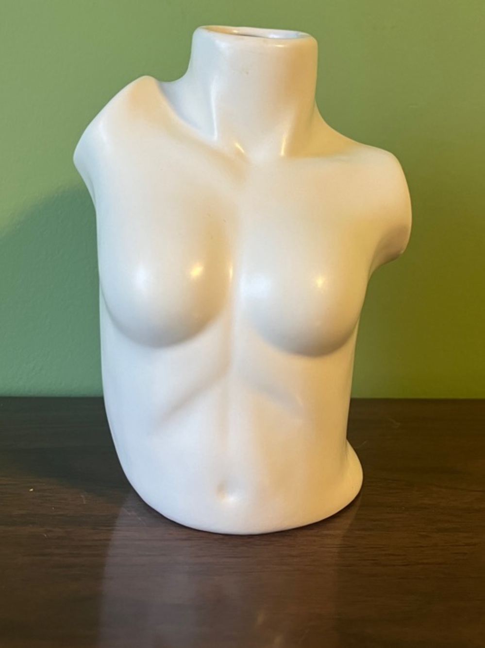 White Ceramic Torso Vase